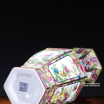 BÌNH LỤC GIÁC BÁCH HOA